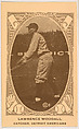 Lawrence Woodall, Catcher, Detroit Americans, from the American Caramel Baseball Players series (E120) for the American Caramel Company, American Caramel Company, Lancaster and York, Pennsylvania American, Photolithograph