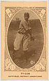 Ty Cobb, Outfield, Detroit Americans, from the American Caramel Baseball Players series (E120) for the American Caramel Company, American Caramel Company, Lancaster and York, Pennsylvania American, Photolithograph