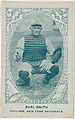 Earl Smith, Catcher, New York Nationals, from the American Caramel Baseball Players series (E120) for the American Caramel Company, American Caramel Company, Lancaster and York, Pennsylvania  American, Photolithograph