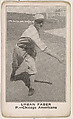 Urban Faber, Pitcher, Chicago Americans, from the American Caramel Baseball Players series (E121) for the American Caramel Company, American Caramel Company, Lancaster and York, Pennsylvania  American, Photolithograph