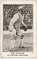 Ray Schalk, Catcher, Chicago Americans, from the American Caramel Baseball Players series (E121) for the American Caramel Company, American Caramel Company, Lancaster and York, Pennsylvania  American, Photolithograph