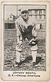 Johnny Mostil, Outfield, Chicago Americans, from the American Caramel Baseball Players series (E121) for the American Caramel Company, American Caramel Company, Lancaster and York, Pennsylvania  American, Photolithograph