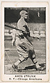 Amos Strunk, Outfield, Chicago Americans, from the American Caramel Baseball Players series (E121) for the American Caramel Company, American Caramel Company, Lancaster and York, Pennsylvania  American, Photolithograph