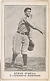 Steve O'Neill, Catcher, Cleveland Americans, from the American Caramel Baseball Players series (E121) for the American Caramel Company, American Caramel Company, Lancaster and York, Pennsylvania  American, Photolithograph