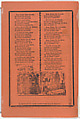 Broadside (recto) true verses about Lino Zamora from Real de Zacatecas (image of banderillero and bull by Manilla), and a funeral scene on verso (possibly by Posada), Manuel Manilla (Mexican, Mexico City ca. 1830–1895 Mexico City), Type-metal engraving and letterpress on orange paper