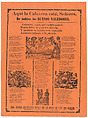 Skeletons of the good defenders, José Guadalupe Posada Mexican, Type-metal engraving and letterpress on orange paper