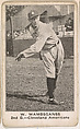W. Wambsganss, 2nd Base, Cleveland Americans, from the American Caramel Baseball Players series (E121) for the American Caramel Company, American Caramel Company, Lancaster and York, Pennsylvania  American, Photolithograph