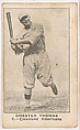 Chester Thomas, Catcher, Cleveland Americans, from the American Caramel Baseball Players series (E121) for the American Caramel Company, American Caramel Company, Lancaster and York, Pennsylvania  American, Photolithograph