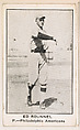 Ed Rounnel, Pitcher, Philadelphia Americans, from the American Caramel Baseball Players series (E121) for the American Caramel Company, American Caramel Company, Lancaster and York, Pennsylvania  American, Photolithograph