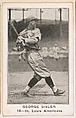 George Sisler, 1st Base, St. Louis Americans, from the American Caramel Baseball Players series (E121) for the American Caramel Company, American Caramel Company, Lancaster and York, Pennsylvania American, Photolithograph