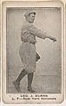 George J. Burns, Left Field, New York Nationals, from the American Caramel Baseball Players series (E121) for the American Caramel Company, American Caramel Company, Lancaster and York, Pennsylvania American, Photolithograph