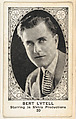 Card 30, Bert Lytell, Starring in Metro Productions, from the Movie Actors and Actresses series (E123), issued by the American Caramel Company, American Caramel Company, Lancaster and York, Pennsylvania  American, Photolithograph