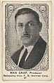 Card 37, Max Graf, Producer, Releasing through F.B. Warren Corporation, from the Movie Actors and Actresses series (E123), issued by the American Caramel Company, American Caramel Company, Lancaster and York, Pennsylvania  American, Photolithograph