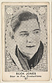 Card 57, Buck Jones, Star in Fox Productions, from the Movie Actors and Actresses series (E123), issued by the American Caramel Company, American Caramel Company, Lancaster and York, Pennsylvania American, Photolithograph