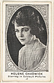 Card 58, Helene Chadwick, Starring in Goldwyn Pictures, from the Movie Actors and Actresses series (E123), issued by the American Caramel Company, American Caramel Company, Lancaster and York, Pennsylvania American, Photolithograph
