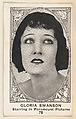 Card 78, Gloria Swanson, Starring in Paramount Pictures, from the Movie Actors and Actresses series (E123), issued by the American Caramel Company, American Caramel Company, Lancaster and York, Pennsylvania American, Photolithograph