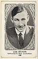 Card 105, Lee Moran, Universal's Star Comedian, from the Movie Actors and Actresses series (E123), issued by the American Caramel Company, American Caramel Company, Lancaster and York, Pennsylvania American, Photolithograph