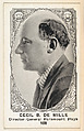 Card 108, Cecil B. de Mille, Director-General Paramount Plays, from the Movie Actors and Actresses series (E123), issued by the American Caramel Company, American Caramel Company, Lancaster and York, Pennsylvania American, Photolithograph