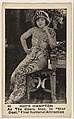 Card 40, Hope Hampton, as The Opera Star in "Star Dust," First National Attraction, from the Movie Stars series (E124), issued by the American Caramel Company, M.B.S.C. Co.  American, Photolithograph