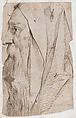 Head of a Bearded Man Wearing a Hood in Profile Facing Left, Cavaliere d'Arpino (Giuseppe Cesari) Italian, Pen and brown ink
