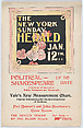 The New York Sunday Herald, January 12th, Charles Herbert Woodbury  American, Lithograph