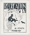 Recreation, February, Henry Sumner Watson American, Lithograph