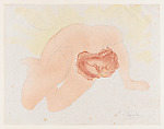 "L'ombre descend sur le jardin...", Auguste Rodin French, Color lithograph
