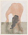 "Elle semblait revenir d'un long, d'un angoissant sommeil...", Auguste Rodin French, Color lithograph