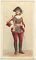 Actress wearing costume with sword and tri-cornered hat, from Stars of the Stage, Second Series (N130) issued by Duke Sons & Co. to promote Honest Long Cut Tobacco, W. Duke, Sons & Co. American, Commercial color lithograph
