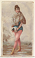 Actress wearing fur coat and muff, from Stars of the Stage, Second Series (N130) issued by Duke Sons & Co. to promote Honest Long Cut Tobacco, W. Duke, Sons & Co. American, Commercial color lithograph