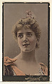 Actress wearing pink flower in hair, from Stars of the Stage, Third Series (N131) issued by Duke Sons & Co. to promote Honest Long Cut Tobacco, W. Duke, Sons & Co.  American, Commercial color lithograph