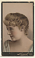 Actress in profile facing left, from Stars of the Stage, Third Series (N131) issued by Duke Sons & Co. to promote Honest Long Cut Tobacco, W. Duke, Sons & Co.  American, Commercial color lithograph