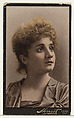 Actress with short curly hair, from Stars of the Stage, Third Series (N131) issued by Duke Sons & Co. to promote Honest Long Cut Tobacco, W. Duke, Sons & Co.  American, Commercial color lithograph