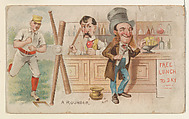 A Rounder, from the Talk of the Diamond set (N135) issued by Duke Sons & Co., a branch of the American Tobacco Company, W. Duke, Sons & Co. , American, Commercial color lithograph