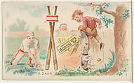 A Short Stop, from the Talk of the Diamond set (N135) issued by Duke Sons & Co., a branch of the American Tobacco Company, W. Duke, Sons & Co. , American, Commercial color lithograph