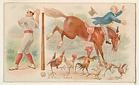 A Foul Ball, from the Talk of the Diamond set (N135) issued by Duke Sons & Co., a branch of the American Tobacco Company, W. Duke, Sons & Co. , American, Commercial color lithograph