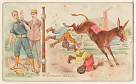 A Chronic Kicker, from the Talk of the Diamond set (N135) issued by Duke Sons & Co., a branch of the American Tobacco Company, W. Duke, Sons & Co. , American, Commercial color lithograph