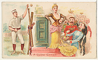 A Good Catch, from the Talk of the Diamond set (N135) issued by Duke Sons & Co., a branch of the American Tobacco Company, W. Duke, Sons & Co. , American, Commercial color lithograph