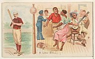 A Low Ball, from the Talk of the Diamond set (N135) issued by Duke Sons & Co., a branch of the American Tobacco Company, W. Duke, Sons & Co. , American, Commercial color lithograph