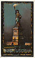 Statue of Liberty, New York, from the Transparencies series (N137) issued by W. Duke, Sons & Co. to promote Honest Long Cut Tobacco, Issued by W. Duke, Sons & Co. (New York and Durham, N.C.), Commercial color lithograph
