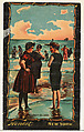Coney Island, from the Transparencies series (N137) issued by W. Duke, Sons & Co. to promote Honest Long Cut Tobacco, W. Duke, Sons & Co. American, Commercial color lithograph