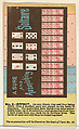 Number 2, A Sure and Astonishing Soltaire, from the Tricks with Cards series (N138) issued by W. Duke, Sons & Co. to promote Honest Long Cut Tobacco, W. Duke, Sons & Co. American, Commercial color lithograph