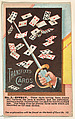 Number 3, Transfixed Cards, from the Tricks with Cards series (N138) issued by W. Duke, Sons & Co. to promote Honest Long Cut Tobacco, Issued by W. Duke, Sons & Co. (New York and Durham, N.C.), Commercial color lithograph