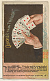 Number 12, Quicker than Thought, from the Tricks with Cards series (N138) issued by W. Duke, Sons & Co. to promote Honest Long Cut Tobacco, Issued by W. Duke, Sons & Co. (New York and Durham, N.C.), Commercial color lithograph