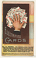 Number 13, Electrified Cards, from the Tricks with Cards series (N138) issued by W. Duke, Sons & Co. to promote Honest Long Cut Tobacco, Issued by W. Duke, Sons & Co. (New York and Durham, N.C.), Commercial color lithograph