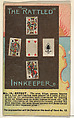 Number 19, The Rattled Innkeeper, from the Tricks with Cards series (N138) issued by W. Duke, Sons & Co. to promote Honest Long Cut Tobacco, Issued by W. Duke, Sons & Co. (New York and Durham, N.C.), Commercial color lithograph