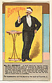 Number 21, Clairvoyance, from the Tricks with Cards series (N138) issued by W. Duke, Sons & Co. to promote Honest Long Cut Tobacco, Issued by W. Duke, Sons & Co. (New York and Durham, N.C.), Commercial color lithograph
