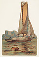 Lighter, New York Bay, from the Types of Vessels series (N139) issued by Duke Sons & Co. to promote Honest Long Cut Tobacco, W. Duke, Sons & Co.  American, Commercial color lithograph
