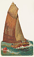 Dutch Coaster, from the Types of Vessels series (N139) issued by Duke Sons & Co. to promote Honest Long Cut Tobacco, W. Duke, Sons & Co.  American, Commercial color lithograph