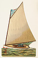 Cat Boat, from the Types of Vessels series (N139) issued by Duke Sons & Co. to promote Honest Long Cut Tobacco, W. Duke, Sons & Co.  American, Commercial color lithograph